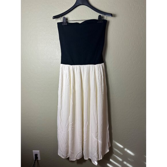 The Drop Women’s Lillian Mixed Media Strapless Maxi Dress, Black/Ivory, M - Picture 2 of 7